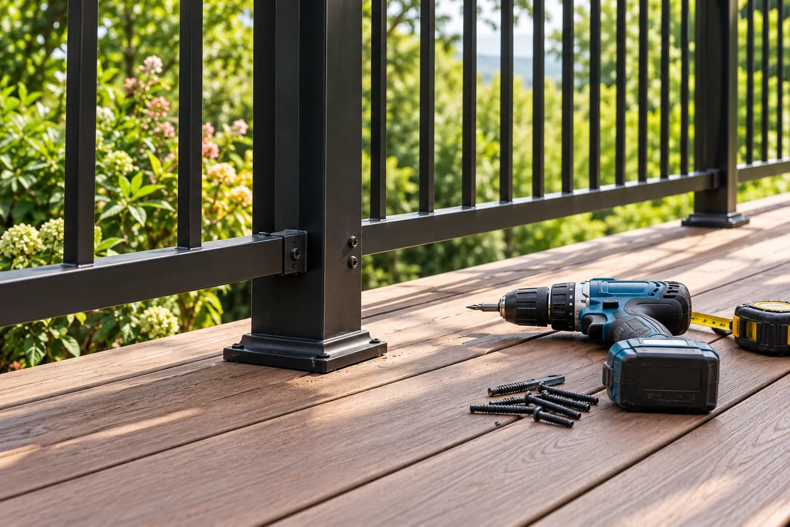 Repairing loose wooden deck railings for home safety
